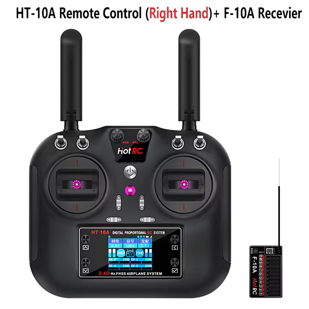 Drone Helicopter Rc - Transmisor Hotrc HT-10A 2.4G 10CH y