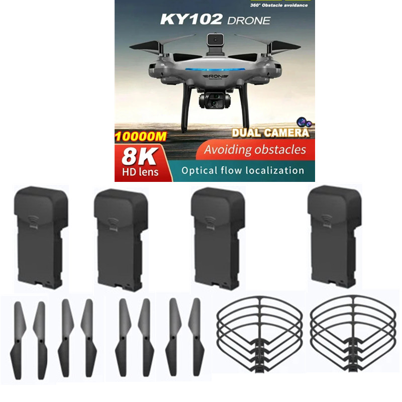 Batería y Hélices para Dron KY - Drone Ky102 Rc reseña y precio