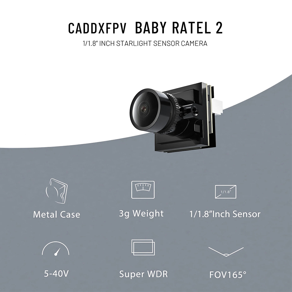 CADDX Cámara Micro FPV Ratel 2 - Drone Rc Camera reseña y precio
