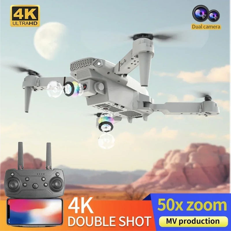 Mini Dron E88 con Cámara 4K HD - Rc Drone E88 reseña y precio