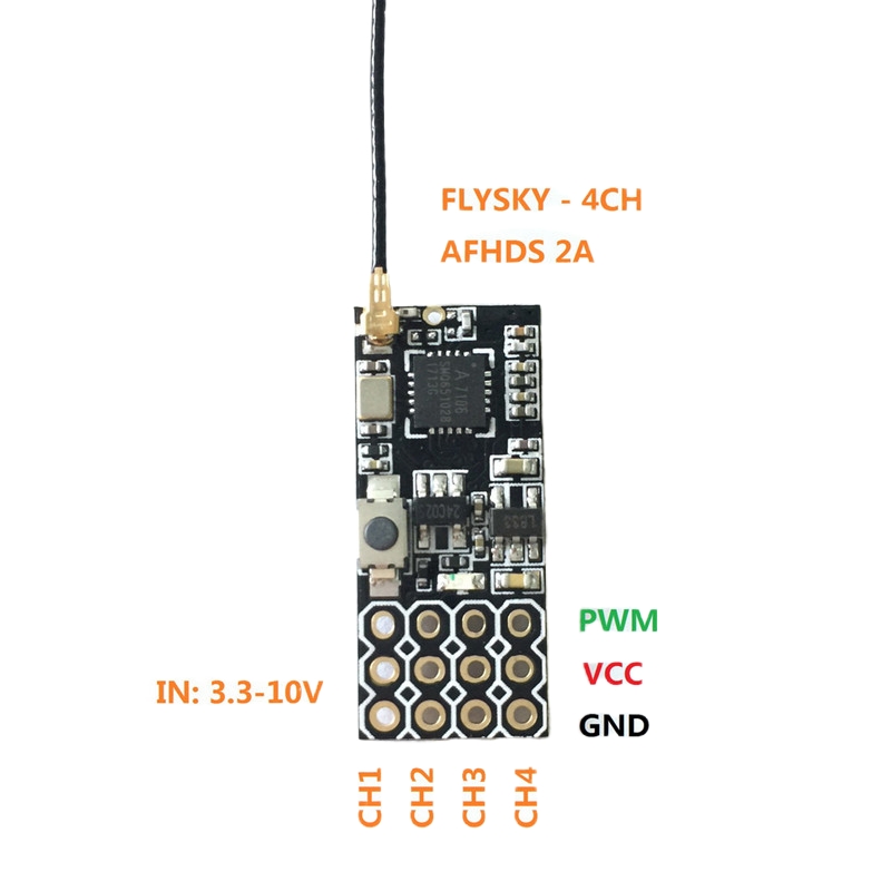 Receptor Flysky FS2A Mini 4CH  - Drone Helicopter Rc reseña y precio