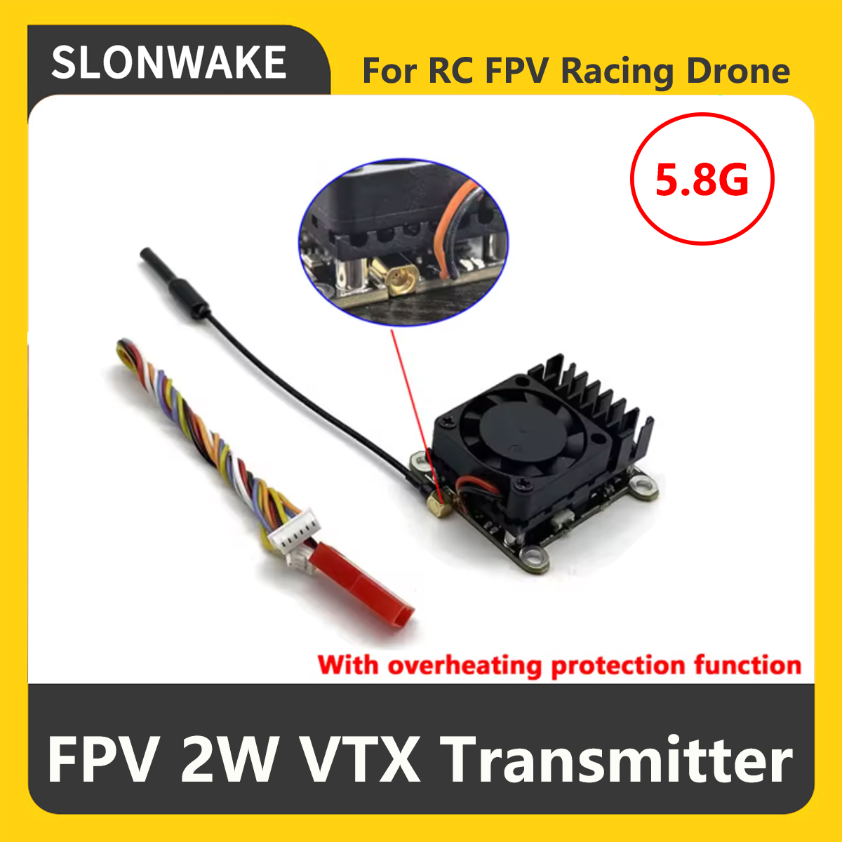 Transmisor FPV VTX SLONWAKE 5. - Drone Rc Camera reseña y precio