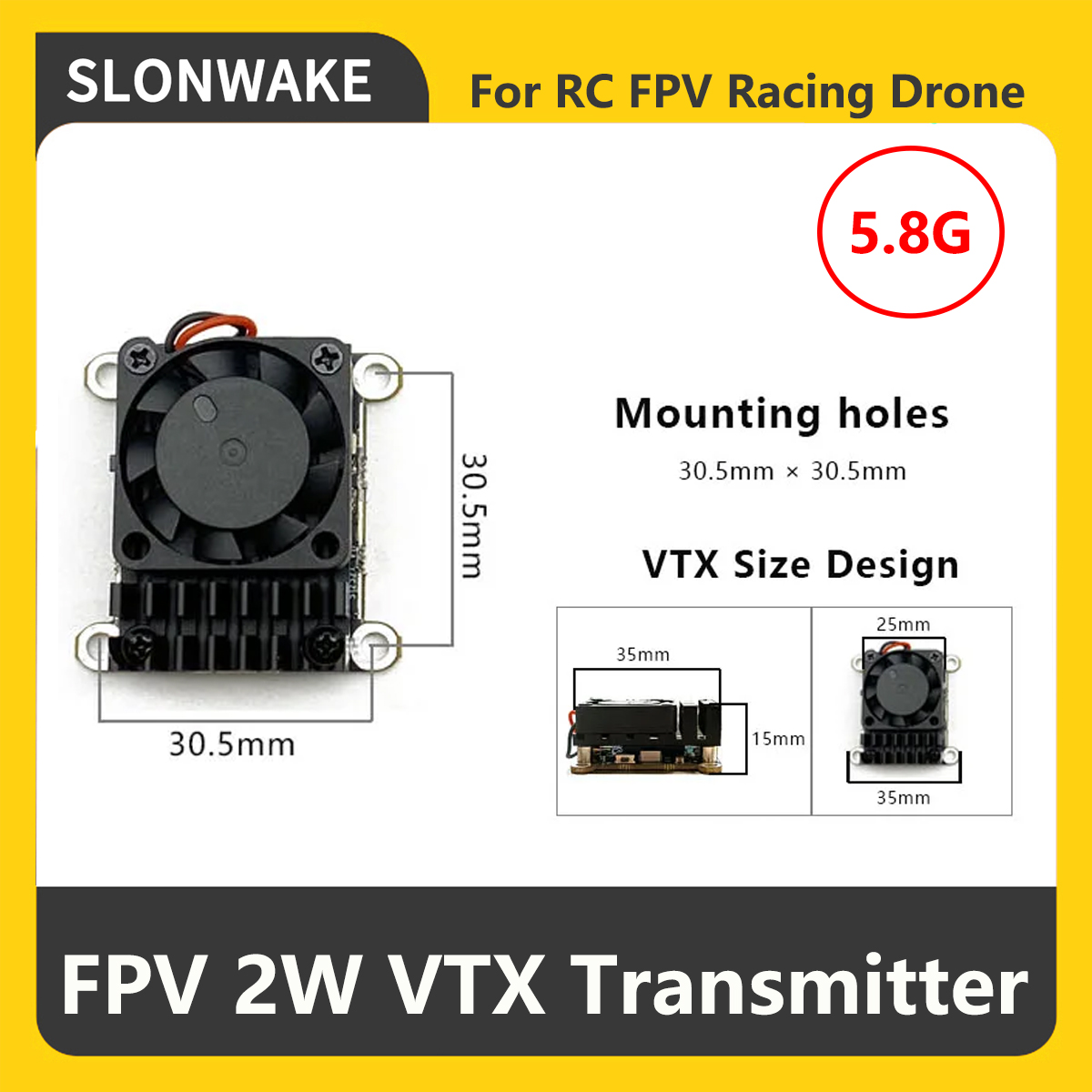 Transmisor FPV VTX SLONWAKE 5. - Drone Rc Camera reseña y precio