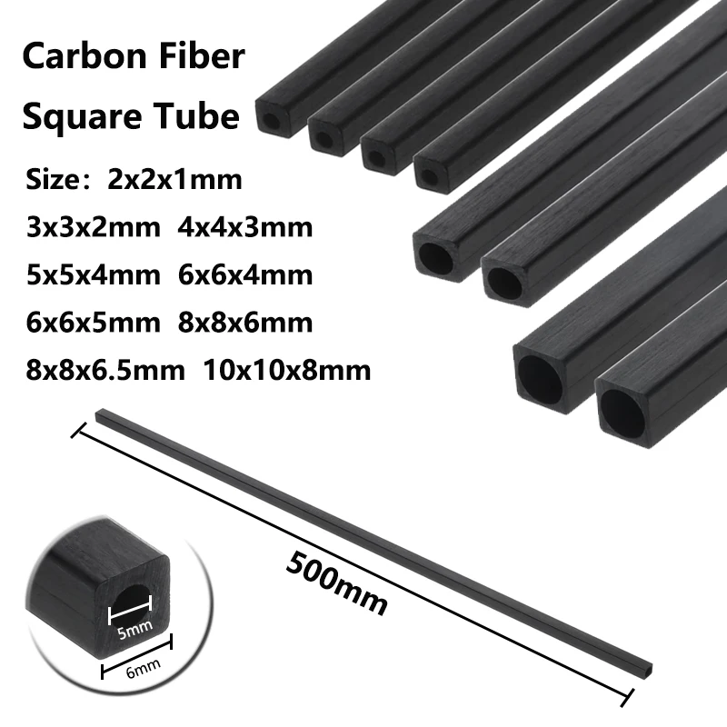 1-6 Piezas de Tubo Cuadrado de - Quadcopter Frame reseña y precio
